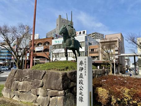 彦根藩初代藩主井伊直政像 彦根藩初代藩主井伊直政像 井伊直政,彦根藩,滋賀の写真素材