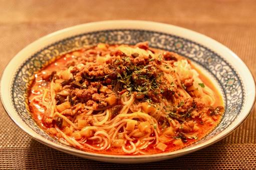 冷やし胡麻ダレ豆乳坦々そうめん 冷やし胡麻ダレ豆乳坦々そうめん そうめん,坦々麺,冷やしの写真素材