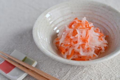 紅白なます 紅白,なます,酢の物の写真素材