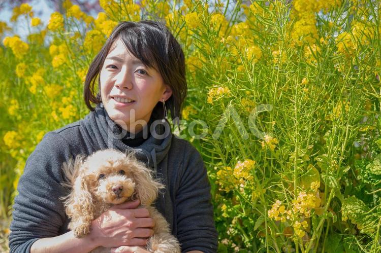 菜の花の花見(その２６) 笑顔,笑う,桜の写真素材