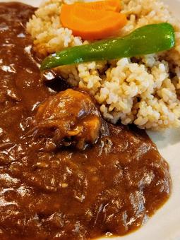 オーガニックカレー3 オーガニックカレー3 カレーライス,オーガニック,大豆ミートの写真素材