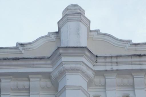 Photo, building, column, rooftop, 