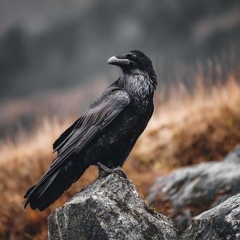 寂れた風景の中のカラス 寂れた風景の中のカラスの写真