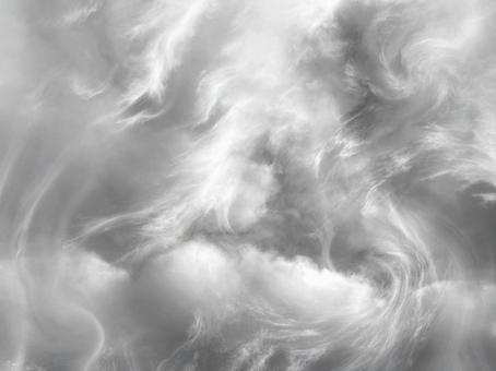 雲と風の景色モノクロの写真