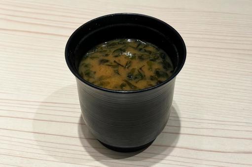 味噌汁 味噌汁,和食,あおさの写真素材