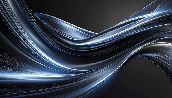 青と黒の光沢フロー 抽象アート 青と黒の光沢フロー 抽象アートの写真