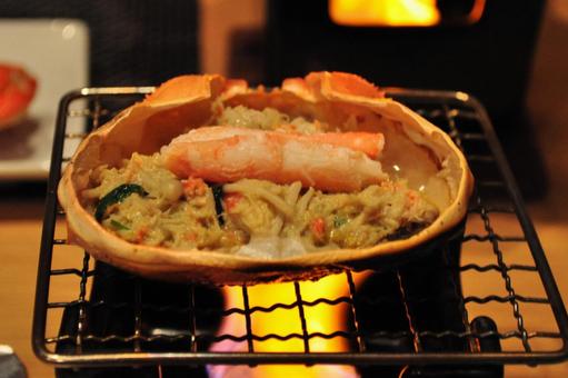 カニの甲羅焼き カニの甲羅焼き 蟹,カニ味噌,甲羅焼の写真素材