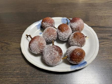 ライチ ライチ ライチ,レイシ,皿の写真素材