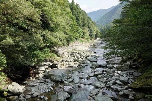徳島県-祖谷のかずら橋からの風景 徳島県-祖谷のかずら橋からの風景の写真