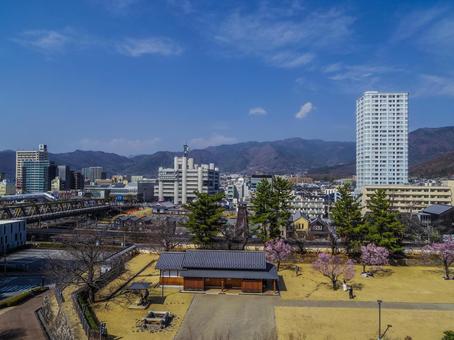 【山梨県】甲府市・舞鶴城公園 【山梨県】甲府市・舞鶴城公園 舞鶴城公園,甲府城,甲府市の写真素材
