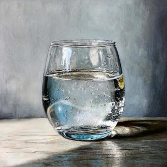 A simple glass of water and light coming from a window, glass, water, water droplets, JPG