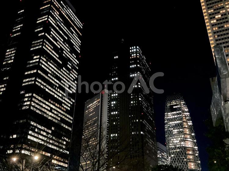 東京風景・新宿 新宿,西新宿,夜景の写真素材