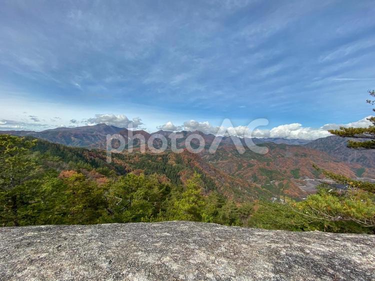 昇仙峡　展望台からの眺め 昇仙峡,秋,紅葉の写真素材
