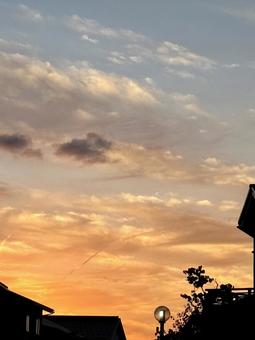 夕焼けグラデーションの写真