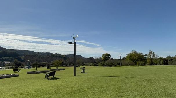 広大な芝生の公園の写真