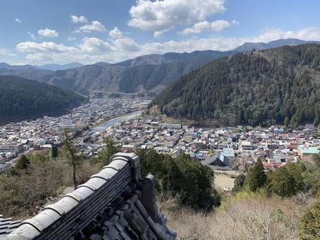 郡上八幡城からの眺め 郡上八幡城,城址,続日本100名城の写真素材