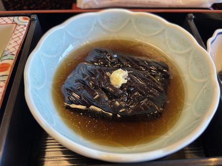 ナスの煮浸し ナス,なす,ナスの煮浸しの写真素材