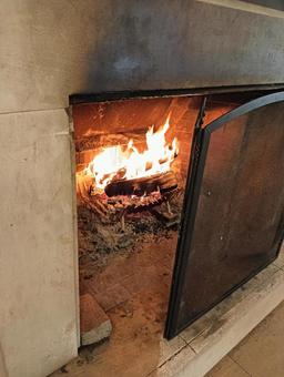 暖炉 暖炉,火,冬の写真素材