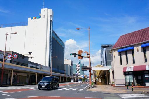 宮崎県都城市中央通り 宮崎県都城市中央通り 宮崎県,都城市,市街地の写真素材