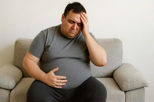 疲労・肥満・体調不良の男性・生活習慣病 疲労・肥満・体調不良の男性・生活習慣病の写真