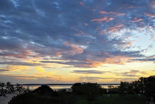 夕焼けの空 夕焼けの空の写真