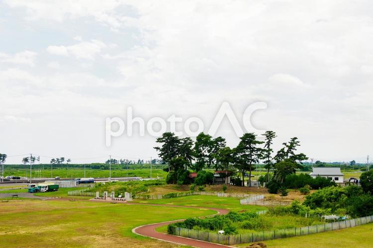 沿岸部の風景(37) 名取市,沿岸部,被災後の写真素材