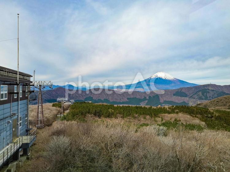 箱根・大涌谷から富士山の眺め 箱根,大涌谷,富士山の写真素材
