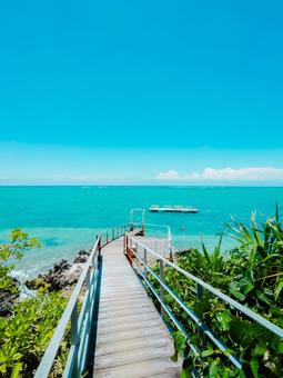 Photo, okinawa, moon beach, sea, 