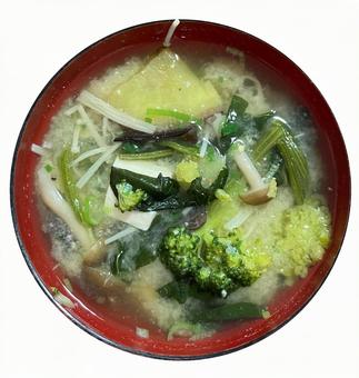 具沢山味噌汁 味噌汁,スープ,汁物の写真素材