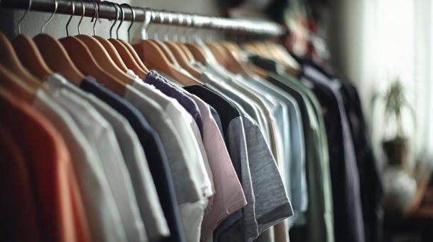 自宅で過ごす時間:お気に入りの服が並ぶ 自宅で過ごす時間:お気に入りの服が並ぶの写真