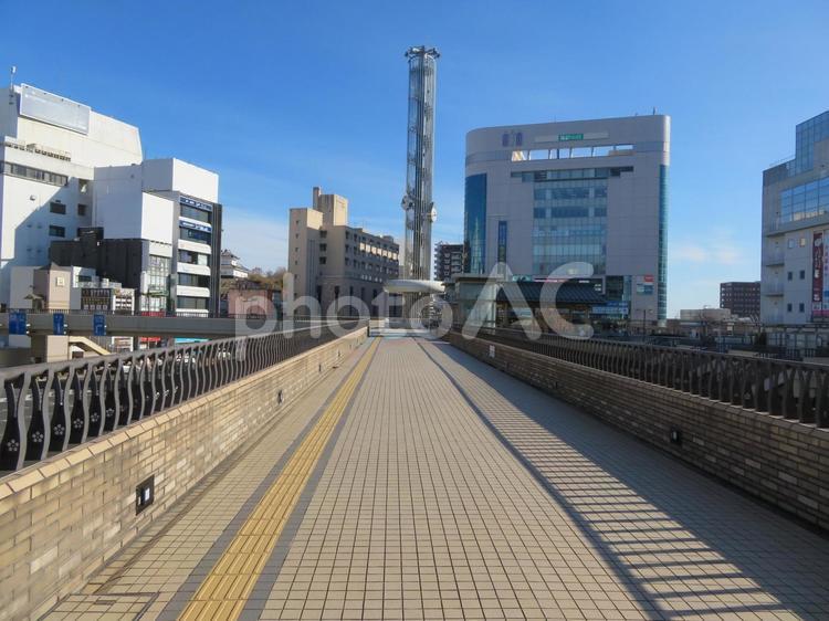 水戸駅北口の風景 水戸駅,北口,駅前の写真素材