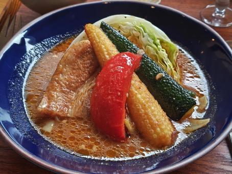 野菜カレースープ(ヤングコーン入り) 野菜カレースープ(ヤングコーン入り)の写真