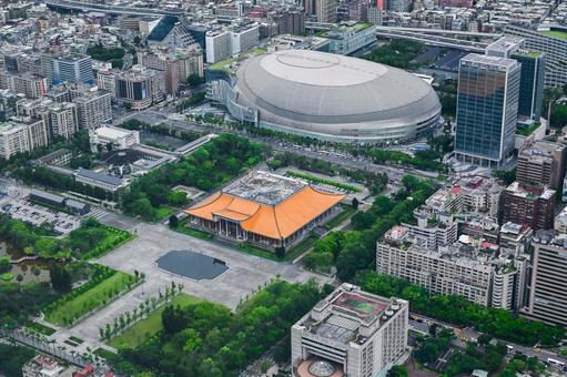 台湾・台北101から国父記念館の眺め 台湾・台北101から国父記念館の眺め 台湾,台北,台北101の写真素材