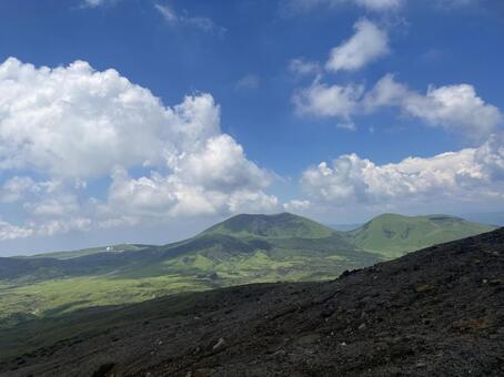 阿蘇山　熊本 阿蘇山,熊本,熊本県の写真素材