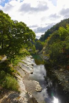 猿飛千壺峡（縦2） 猿飛千壺峡,猿飛千壺峡甌穴群,猿飛村の写真素材