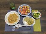 お食事 食事,炒飯,きゅうりの写真素材