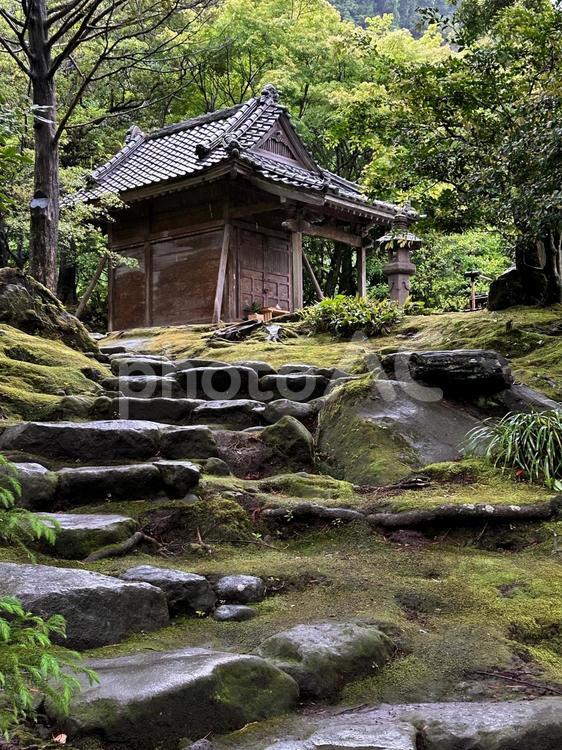 雨の仙巌園（御庭神社） 雨の仙巌園（御庭神社）,雨,鹿児島の写真素材
