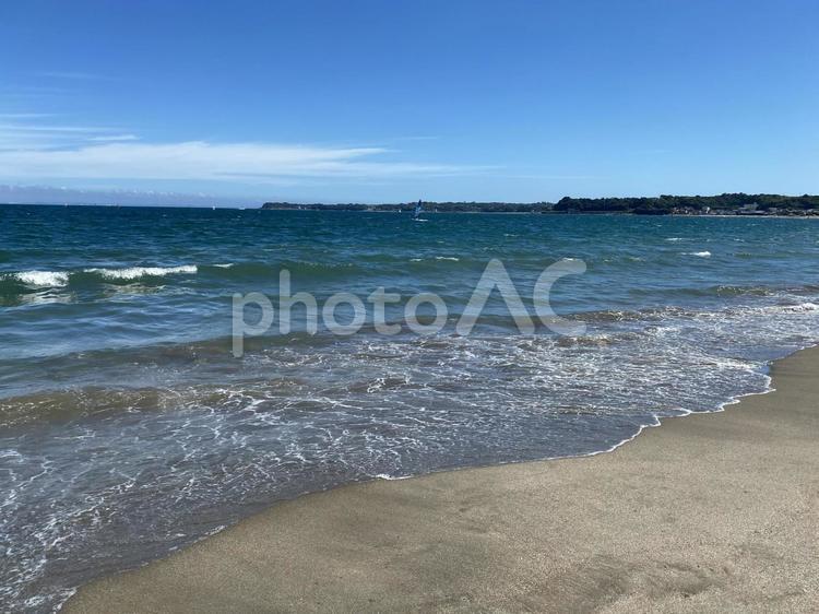 青空と夏の海 海,ビーチ,波の写真素材