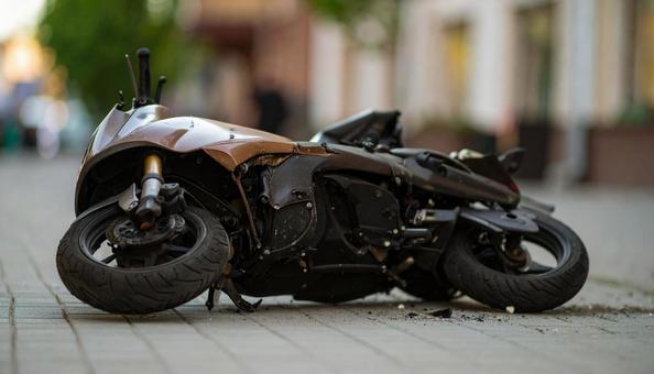 故障したバイク 故障したバイクの写真