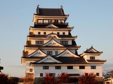 【風景写真】福山城が見える風景 福山城,天守閣,天守の写真素材