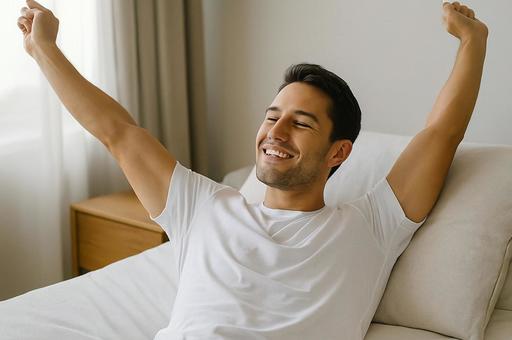 爽やかな目覚めの写真