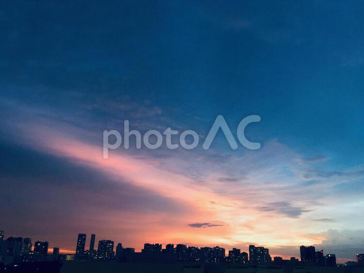 空模様・夕焼け 夕焼け,夕暮れ,空の写真素材