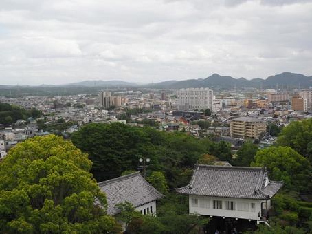 犬山城からの景色 犬山城からの景色 犬山城,城下町,景色の写真素材