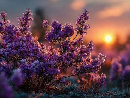 夢見るようなラベンダーの輝き 夢見るようなラベンダーの輝きの写真