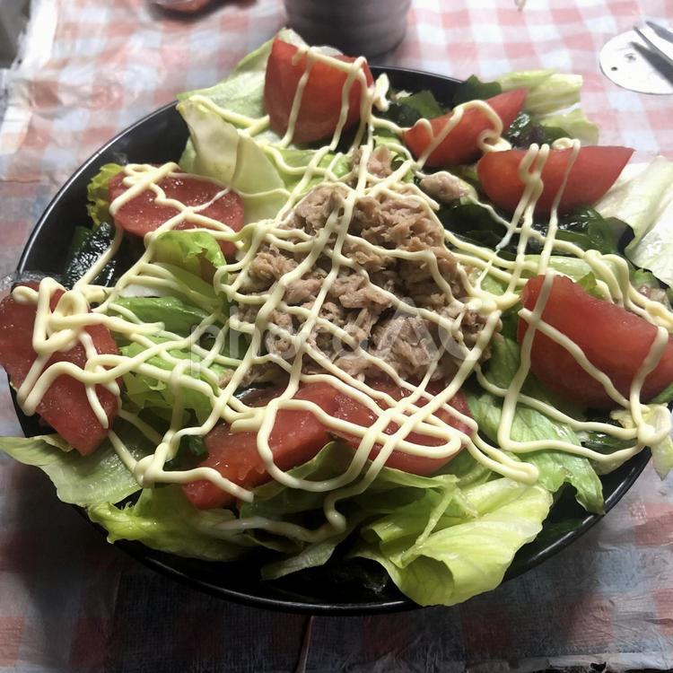 サラダ おいしい,男飯,サラダの写真素材