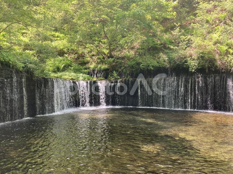 軽井沢　白糸の滝 白糸の滝,軽井沢,滝の写真素材