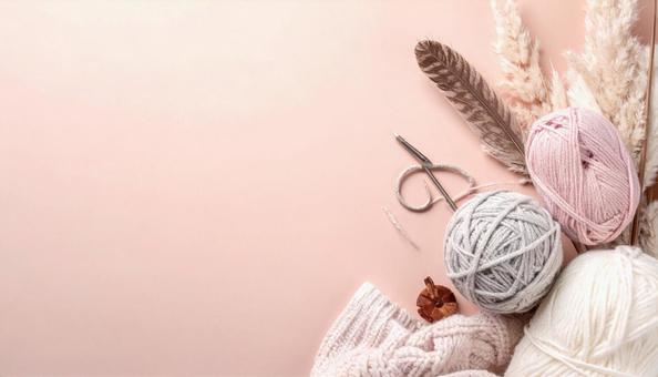 編み物のイメージ背景の写真