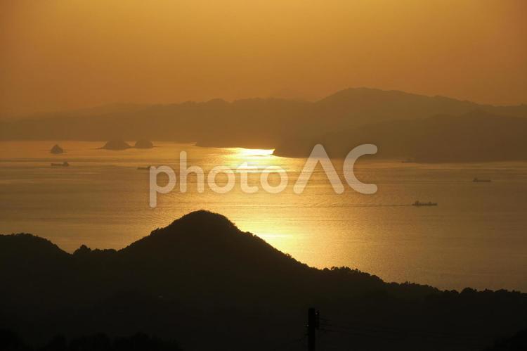 瀬戸の夕暮れ 日暮れ,暁,太陽の写真素材