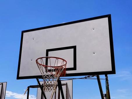 バスケットゴール バスケットゴール,バスケットボール,リングの写真素材