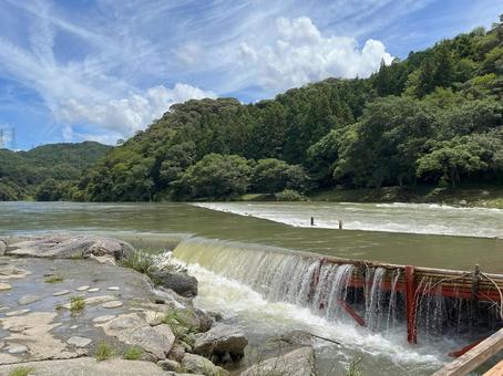 夏 山奥 川 景色 夏 山奥 川 景色 夏,山奥,山の写真素材